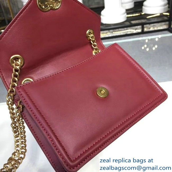 Dolce  &  Gabbana Medium Devotion Shoulder Bag Burgundy 2018